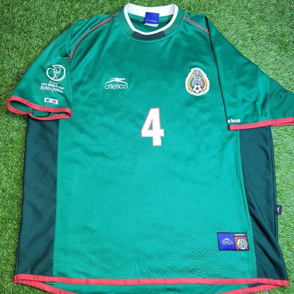 Marquez Mexico Atletica 2002 WORLD CUP Soccer Home Jersey Shirt XL - Picture 1 of 7